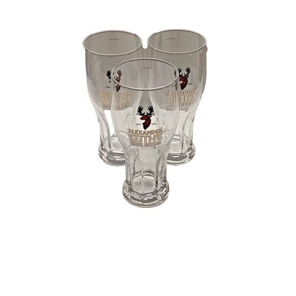 Alexander Keith India Pale Ale Beer Pint Glasses Canada Nova Scotia set of 3 EUC - Picture 1 of 6